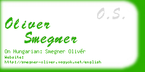 oliver smegner business card